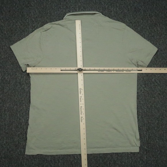 Todd Snyder Shirt Men XL Green Montauk Homespun Jersey Short Sleeve Polo - Picture 5 of 8